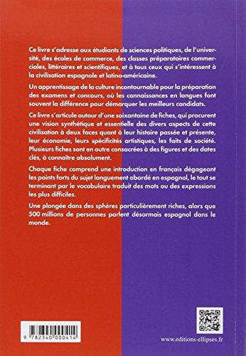 Livres Couvertures de La Civilasation Espagnole et Latino-Américaine en Fiches