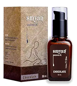 Smyan Full Body Massage Oil, Chocolate - For Romance Aroma, Exotic, Indulging & Mystic Feel, Pain Relief in Back, Legs, Arms, Knee, Body, SLS & Paraben Free (Men & Women, 50ml)