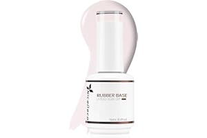 Nicedeco Base Rubber para Uñas Esmaltes Semipermanentes en Gel Base de Caucho UV/LED Soak-Off Colores Vibrantes y Duraderos 15ML 01