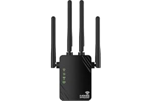 AILKIN 1200Mbps WiFi Extender Repeater, Ethernet Port, Internet Booster, Access Point, 5GHz and 2.4GHz dual band Wi-Fi enhancer Range Extender, Works with Any WiFi Router, Enhance home wireless signal