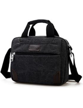Outreo Umhängetasche Herren Aktentasche Canvas Tasche Laptop Messenger Bag Vintage Schultertasche Freitag Taschen...