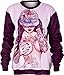 Produktbild Fullprint Sweater Pulli Pullover Tattowiertes Girl Tattoo Aufdruck Pink Rosa Rosé Muster Sweatshirt Oberteil Voll Bedruckt Damen Fashion Festival Trend