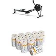 Concept 2 Model D Indoor Rower with PM5 Monitor, Black with Amazon Basics Batteries