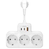 Akım Korumalı &Ccedil;oklu Priz, 3 Adet Priz Girişi, 1 Adet USB ve 2 Adet Type-C Girişi, 3680W Termal Koruma, Hızlı Şarj Desteği, A&ccedil;