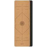 Gymo Pro Series Aligned 5mm Natural Mushroom Cork Yoga Mat Pilates Cushion