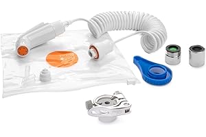 WATER POWERED Ducha para Bidé | Hello Bidet Travel | Bidé portátil para higiene íntima | Se conecta al grifo | en Casa y en Viaje | Adaptador de viaje Addy Incluido | Producto Italiano