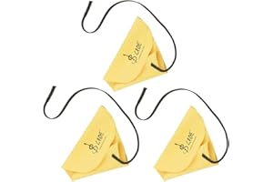 SAUYRASR 3Pcs Flöte Reinigungstuch für Innenrohr, Klarinette Swab Cloth, A-förmiges Design Reinigungsset Tuch für Piccoloflöte, Sax Saxophon, Musikinstrumente (Gelb)