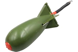 JINGAN Mangeoire À Appâts Fusée - Pêche À La Carpe en Forme Fusée,Bombes Spod, Conteneur Support D'appât Leurre Flotteur, Mangeoires Granule Spomb Accessoires Pêche Posit