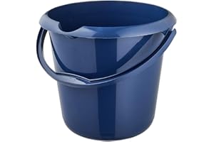 keeeper Cubo con escala de medida integrada y asa ergonómica, 10 l, Mika Eco Line, Eco-azul