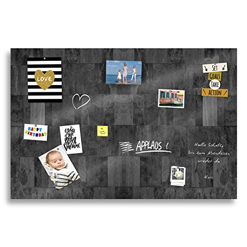 Markerboard / Magnettafel / Whiteboard aus Acrylglas | verschiedene Größen | Schieferplattenoptik | inkl. Boardmarker und 10 Supermagneten | (150x100 cm)