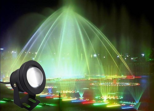 COOLWEST RGB LED Unterwasserscheinwerfer Dekorative Garten Schwimmbad Teich Licht/Nacht Schalt,230V / 10W,mit Wireless IR Fernbedienung - 8