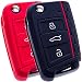 Produktbild * VW Golf 7 Schlüsselhülle GTI RLine · 2x · Schwarz und Rot · Golf Mk7 · Volkswagen Key Cover Schlüsselhülle · Golf VII · PREMIUM