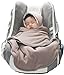 Wallaboo Baby Blanket Coco - For Car seat and Travel - 100% Pure Cotton - 90 X70 cm - For Babies from Newborn - Taupe
