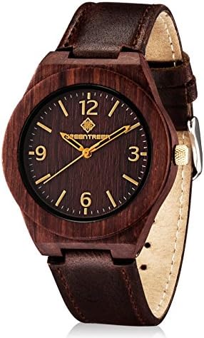 Women And Men Waches In Sandalwood Red 38mm Case Diameter Japan Quartz Watches With real leather watch Vintage Style