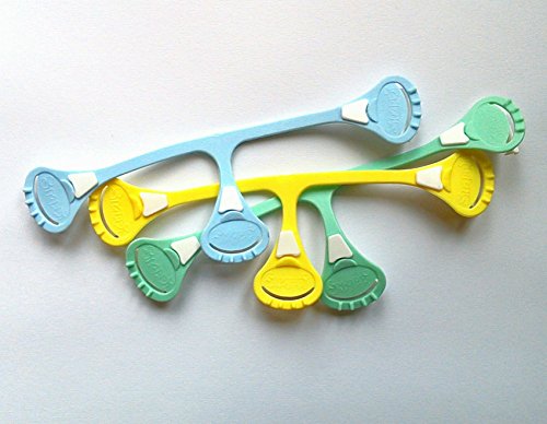Snappi Nappy Fastener - Original - Yellow, Blue, Green - 3 pcs