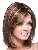 Tsnomore Shoulder Length Mixed Color Women Bob Wig