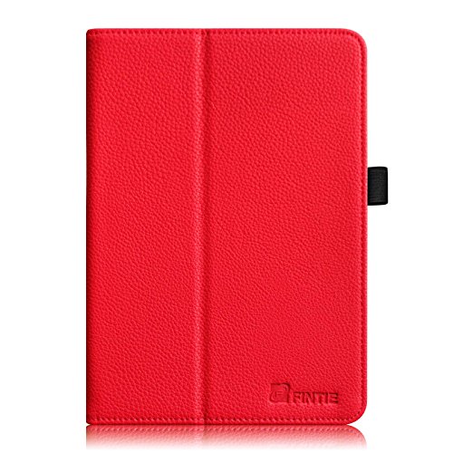 Fintie Medion Lifetab S7852 (MD 98625) / S7851 (MD 98675) Hülle Case – Folio Kunstleder Schutzhülle Tasche Cover Etui mit Ständerfunktion und Stylus-Halterung für MEDION LIFETAB S7852/S7851(19,9 cm 7,85″) Tablet-PC, Rot - 2