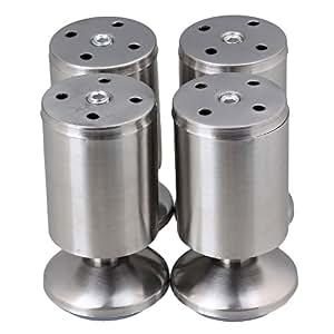 4 Piedi Isolanti Regolabili In Acciaio Inox Per Diffusori HiFi E Giradischi &ndash; Punte Antivibrazione (Audiocrast, 5 Anni Garanzia)
