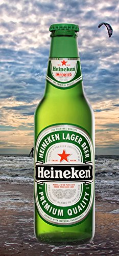 Preisvergleich Produktbild Türposter 115x210cm BIER Türaufkleber Möbelfolie Werbung Flasche Heineken Meer 912tp