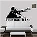 Price comparison product image Call of Duty Style COD MW3 PS3 XBOX 360 Vinyl wall art sticker mural bedroom gamerSniper & Gamertag (1000mm x 650mm)