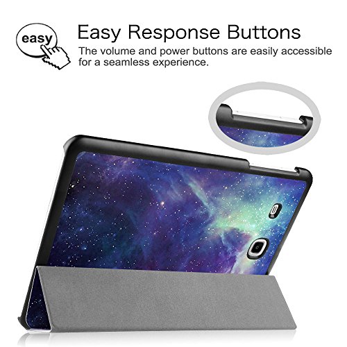 Fintie Samsung Galaxy Tab E 9.6 Hülle Case – Ultra Schlank Superleicht Ständer Smart Shell Cover Schutzhülle Etui Tasche für Samsung Galaxy Tab E T560N 24,3 cm (9,6 Zoll) Tablet-PC, Die Galaxie - 7