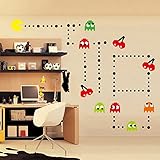 ufengke® Cartoon Pac-Man Games Wall Decals, Children's Room Nursery Removable Wall Stickers Murals