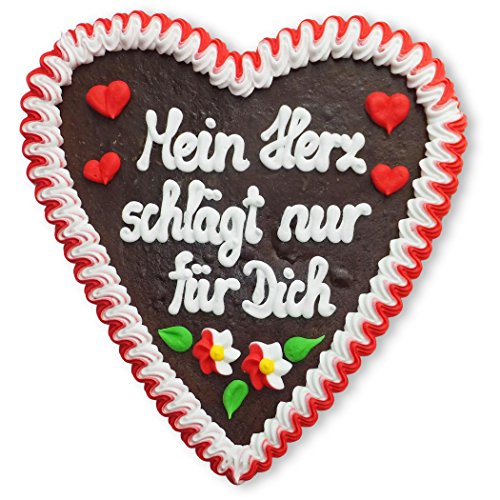 Preisvergleich Produktbild Lebkuchenherz - 21cm - Mein Herz schlägt nur für Dich
