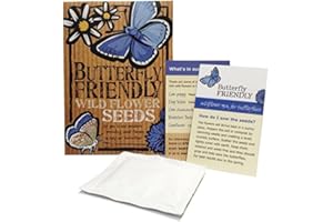 BEE FRIENDLY SEEDS Butterfly Friendly Wildflower Seeds - Great Gardener Gift. Beautiful, Colourful Native British Wild Flowers. UK Grown. RHS Plants for Pollinators Mix.