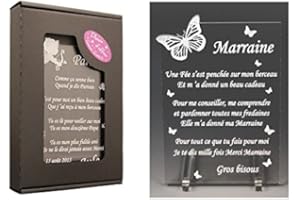 GRAVURE EVENTS 1 Poème Marraine – Papillon (spécialiste des Cadeaux Parrain Marraine Baptême)