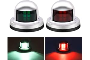 NWpangu LED Navigation Lights 12V IP67 Waterproof Boat Signal Light Red Green Marine Warning Lamps for Boat Pontoon Yacht Skeeter, 2pcs