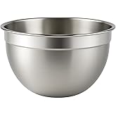 MallArt&reg; 304 Paslanmaz &Ccedil;elik Karıştırma ve Mikser Kasesi - 28 cm x 14.5 cm | &Ccedil;ok Ama&ccedil;lı, Dayanıklı, Bulaşık Makinesine Uygun