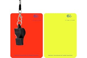 KYSUN Schiedsrichter Set, Sport Schiedsrichter Karten Set, FußBall Schiedsrichter Karten Schiedsrichter Pfeifen Set, mit Gelbe & Rote Karte, Pfeifenschnur, für FußBallspiel Schulsport