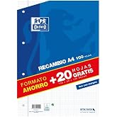 OXFORD SCHOOL CLASSIC A4 Refill 4x4 with Margin 100 Sheets + 20 Sheets