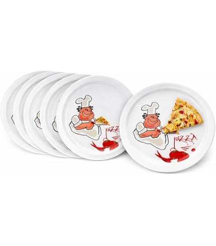 MamboCat Pizzateller 4er Set Pizzateller Gemüse & Öl 31cm 4 Personen Xl Teller Dekor S0gae0yy
