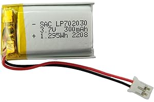 EFASO 702030 3,7 V akumulator 400 mAh LIPO L 30 mm B 20 mm T 7 mm JST PH2.0 wtyczka płytka ochronna