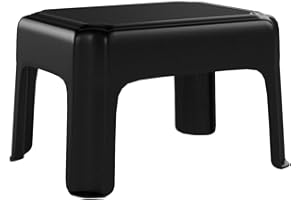WHITEFRUZE Whitefurze Stool, Plastic, Black, 40 cm by Whitefurze