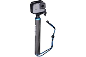 Smatree SmaPole F1 Waterproof Floating Carbon Fiber Hand Grip for GoPro Fusion, GoPro Hero 8/7/6/5/4/3/2/1/OSMO Action (Blue)