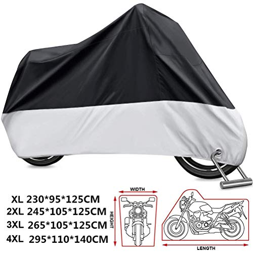 Telo Coprimoto Impermeabile – 255x90 Cm, Antipioggia E Antipolvere Per Moto, Scooter E Bici, Protezione UV E Anti-Graffio