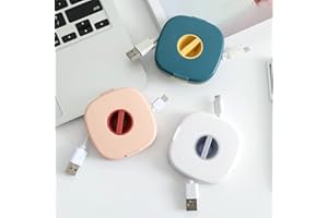 SITAKE Kabelmanagement, 3 Stück, leer, erweiterbar, kompakt und vielseitig, für USB-Kabel, Ladekabel, kleines Zubehör (3 Stück quadratisch)