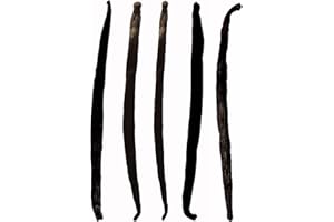 ROYAL BRAND Vainas de vainilla (palitos de vainilla) - Madagascar Vanilla Bourbon, 5 piezas 15 cm +