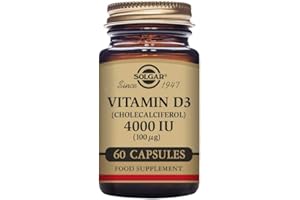 Solgar Vitamin D3 4000 IU (100 µg) Vegetable Capsules - 60 Count (Pack of 1) - Cholecalciferol - Keeps Bones and Teeth Healthy - Supports Muscle Function & Immunity - Vegetarian