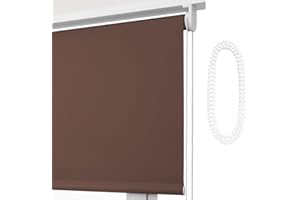 EB ESTORES BARATOS Estor Eclipse/Opaco Y TÉRMICO con Cadena de Repuesto: para Interior/Exterior/Medidas Ancho X AltoContactaremos para Ajuste sin Cargo Color: Marrón. Medidas: 200cm x 140cm