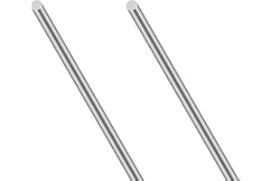 LAVMHAB Bacchette rotonde in acciaio inox massiccio 10 mm x 200 mm, asta rotonda in acciaio inox 304 per fai da te (2 pezzi)