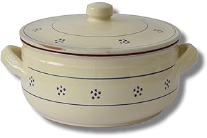 FRATELLI COLÌ Colì, Tegame in terracotta con Coperchio, Tegame Artigianale, Disegno Stelle, Diametro 20 cm