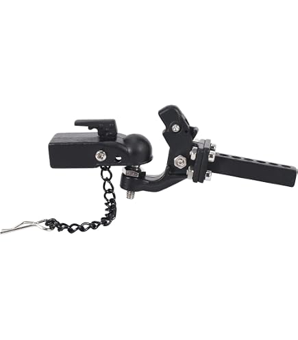 Que-T Aluminum Tow Hitch Shackle Hook For 1/10 Scale RC Crawler - Axial SCX10, TRX-4 Accessory (Black)
