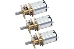 CHANCS Electric Micro N20 DC Gear Motor 5V 44RPM Petit moteur DC 6V 52RPM pour Robot Roue Equipement électronique 3PCS