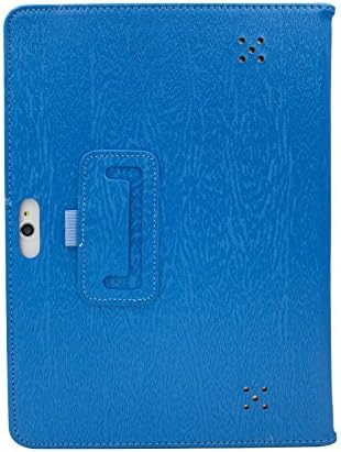 Transwon 10.1 Inch PU Leather Folio Case for Tecwizz 10.1 inch Tablet, BEISTA HD 10.1 Tablet, YunTab K107 3G 10.1 Inch, ibowin P130, ACEPAD A101, XIDO Z120 3G, AnTeck 10 Inch 3G Phablet - Blue