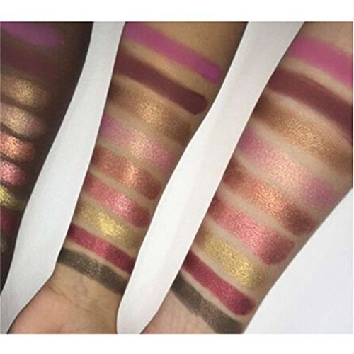 Kanglo 18 Farben Beauty Palette Rosegold Lidschatten Makeup Augen Schminke Paletten Kosmetik - 5
