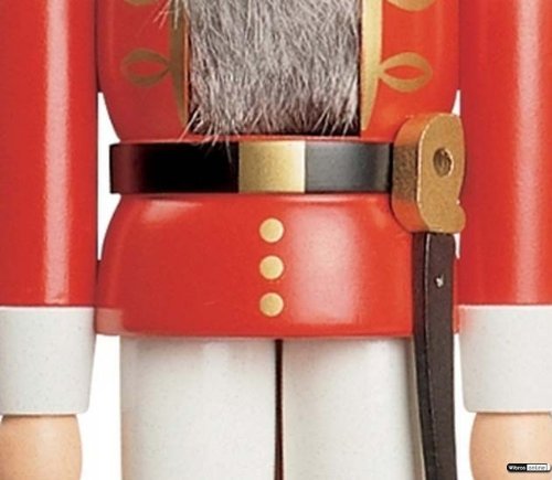 German nutcracker hussar red, height 37 cm / 15 inch, original Erzgebirge by Seiffener Volkskunst SV 11202/1