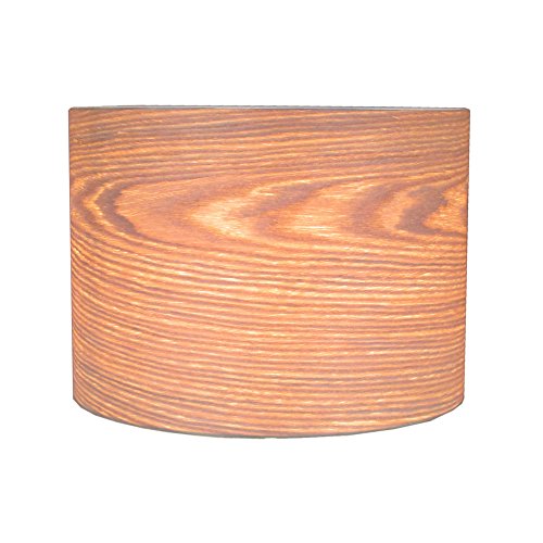 Woody echt Holz (Weide) Furnier Lampenschirm für Tischleuchten und Hängeleuchten H:22 cm (D:30cm) für E27